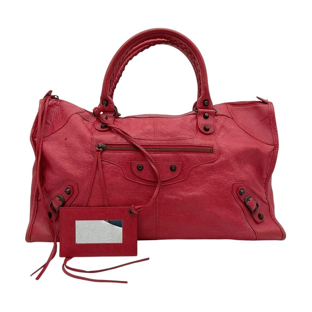 Balenciaga Classic Red City Satchel